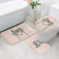 Peach Hawaiian Palaka Bathroom Set Kukui Nut Money Lei - Polynesian Pride