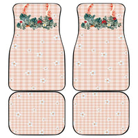 Peach Hawaiian Palaka Car Mats Kukui Nut Money Lei - Polynesian Pride