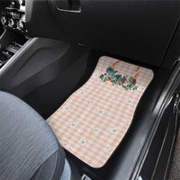 Peach Hawaiian Palaka Car Mats Kukui Nut Money Lei - Polynesian Pride