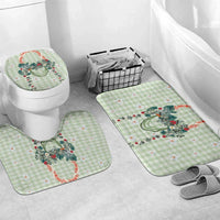 Sage Green Hawaiian Palaka Bathroom Set Kukui Nut Money Lei - Polynesian Pride