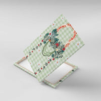 Sage Green Hawaiian Palaka Canvas Wall Art Kukui Nut Money Lei - Polynesian Pride