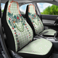 Sage Green Hawaiian Palaka Car Seat Cover Kukui Nut Money Lei - Polynesian Pride