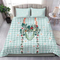 Turquoise Hawaiian Palaka Bedding Set Kukui Nut Money Lei - Polynesian Pride