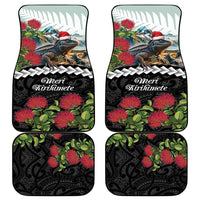 Meri Kirihimete Tuatara Car Mats New Zealand Fern with Puhutukawa Flowers