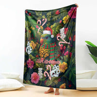 Meri Kirihimete Kakapo Santa Blanket Merry Christmas with Tropical Vibe