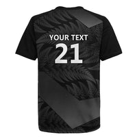 New Zealand Cricket Custom Rugby Jersey Potae Pango Black Fern Pattern LT9 - Polynesian Pride