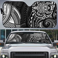 Polynesian Turtle Tribal Tattoo Auto Sun Shade Black Style - Polynesian Pride