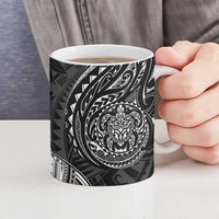 Polynesian Turtle Tribal Tattoo Ceramic Mug Black Style - Polynesian Pride