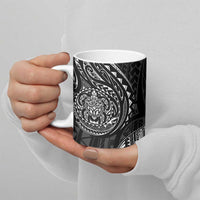Polynesian Turtle Tribal Tattoo Ceramic Mug Black Style - Polynesian Pride