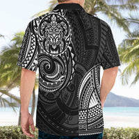 Polynesian Turtle Tribal Tattoo Hawaiian Shirt Black Style