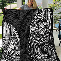 Polynesian Turtle Tribal Tattoo Quilt Black Style