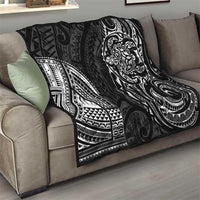Polynesian Turtle Tribal Tattoo Quilt Black Style