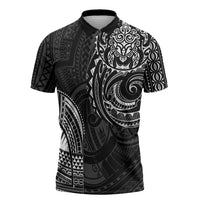 Polynesian Turtle Tribal Tattoo Zipper Polo Shirt Black Style - Polynesian Pride