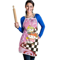 Personalized Japanese Kawaii Sushi Roll Apron Wagara Palaka Pattern LT9 - Polynesian Pride