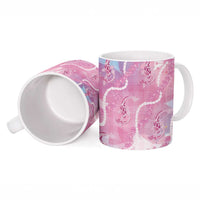 Japanese Koi Fish Ceramic Mug Pink Wagara Palaka Honohono Pikake Lei