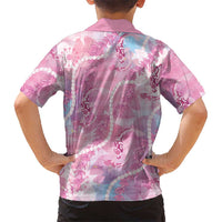 Japanese Koi Fish Family Matching Puletasi and Hawaiian Shirt Pink Wagara Palaka Honohono Pikake Lei