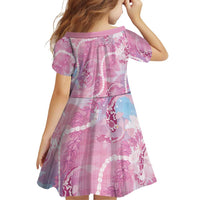 Japanese Koi Fish Family Matching Short Sleeve Bodycon Dress and Hawaiian Shirt Pink Wagara Palaka Honohono Pikake Lei