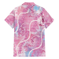 Japanese Koi Fish Hawaiian Shirt Pink Wagara Palaka Honohono Pikake Lei