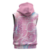 Japanese Koi Fish Sleeveless Hoodie Pink Wagara Palaka Honohono Pikake Lei LT9 - Polynesian Pride
