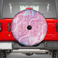 Japanese Koi Fish Spare Tire Cover Pink Wagara Palaka Honohono Pikake Lei LT9 - Polynesian Pride