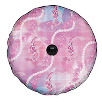 Japanese Koi Fish Spare Tire Cover Pink Wagara Palaka Honohono Pikake Lei LT9 - Polynesian Pride