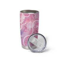 Japanese Koi Fish Tumbler Cup Pink Wagara Palaka Honohono Pikake Lei LT9 - Polynesian Pride