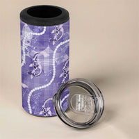 Japanese Koi Fish 4 in 1 Can Cooler Tumbler Purple Wagara Palaka Honohono Pikake Lei LT9 - Polynesian Pride