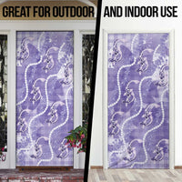 Japanese Koi Fish Door Cover Purple Wagara Palaka Honohono Pikake Lei LT9 - Polynesian Pride