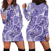 Japanese Koi Fish Hoodie Dress Purple Wagara Palaka Honohono Pikake Lei