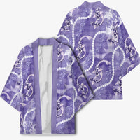 Japanese Koi Fish Kimono Purple Wagara Palaka Honohono Pikake Lei