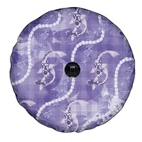 Japanese Koi Fish Spare Tire Cover Purple Wagara Palaka Honohono Pikake Lei LT9 - Polynesian Pride