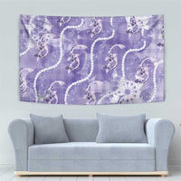 Japanese Koi Fish Tapestry Purple Wagara Palaka Honohono Pikake Lei