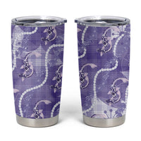 Japanese Koi Fish Tumbler Cup Purple Wagara Palaka Honohono Pikake Lei LT9 Purple - Polynesian Pride