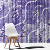 Japanese Koi Fish Window Curtain Purple Wagara Palaka Honohono Pikake Lei