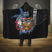 Personalized Japanese Koi Fish Ramen Hooded Blanket Aloha Shark Kakau Pattern