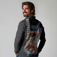 Personalized Japanese Koi Fish Ramen Long Sleeve Polo Shirt Aloha Shark Kakau Pattern