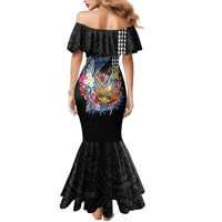 Personalized Japanese Koi Fish Ramen Mermaid Dress Aloha Shark Kakau Pattern