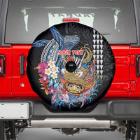 Personalized Japanese Koi Fish Ramen Spare Tire Cover Aloha Shark Kakau Pattern