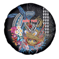 Personalized Japanese Koi Fish Ramen Spare Tire Cover Aloha Shark Kakau Pattern