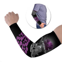 ANZAC Day Remembrance Arm Sleeves Purple Poppy We Will Remember Them