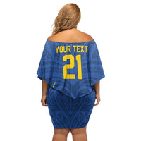 Custom Oceania Football Solomon Kings Off Shoulder Short Dress Polynesian Tribal Pattern LT9 - Polynesian Pride