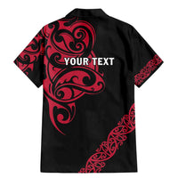 All Black Maori Tribal Tattoo Personalised Family Matching Mermaid Dress and Hawaiian Shirt Classic Red Polynesian Style - Polynesian Pride