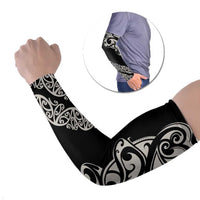 All Black Maori Tribal Tattoo Personalised Arm Sleeves Stone Gray Polynesian Style - Polynesian Pride