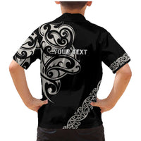 All Black Maori Tribal Tattoo Personalised Family Matching Mermaid Dress and Hawaiian Shirt Stone Gray Polynesian Style - Polynesian Pride