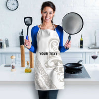 All White Maori Tribal Tattoo Personalised Apron Stone Gray Polynesian Style - Polynesian Pride