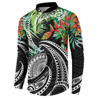 Polynesian Pacific Rugby Tribal Button Sweatshirt Tropical Vibe