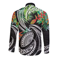 Polynesian Pacific Rugby Tribal Long Sleeve Button Shirt Tropical Vibe
