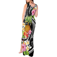 Hau'oli Makahiki Hou Tank Maxi Dress Aloha Pineapple Tropical Vibe