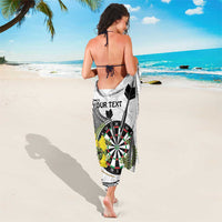 Personalised New Zealand Darts Sarong Kowhai Floral with Maori Tattoo