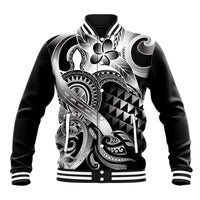 Aloha Black Tribal Honu Tattoo Baseball Jacket LT9 Unisex Black - Polynesian Pride